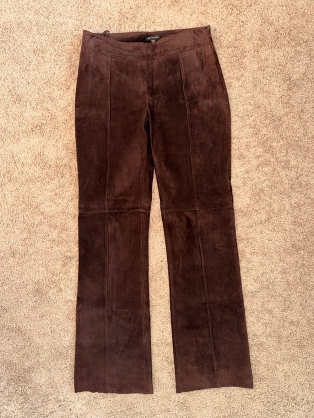 FOR JOSEPH Women’s Brown Leather Flared Pants size 27